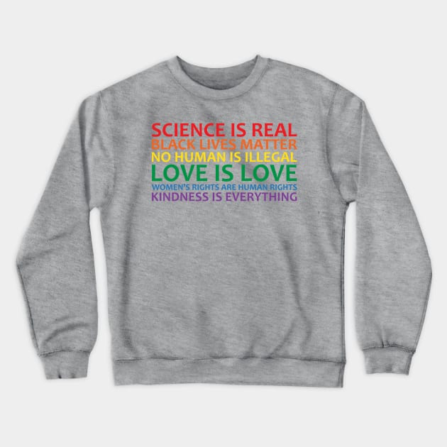 Human Rights & World Truths Crewneck Sweatshirt by Zap Studios